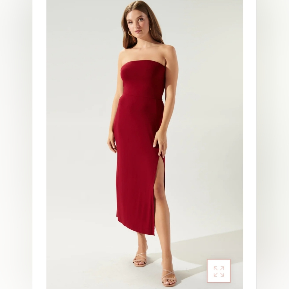 SUGARLIPS Rhys Jersey Knit Burgundy Dress NWT Size Small